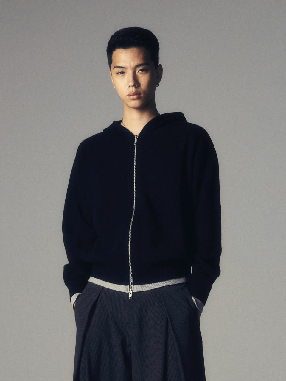 CS】layered knit zip hoodie – PRESSING WEB SHOP