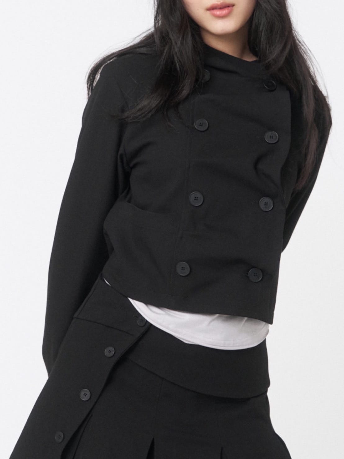SHOP - OUTER - 미세키서울 MISEKI SEOUL Cowl neck button Jacket