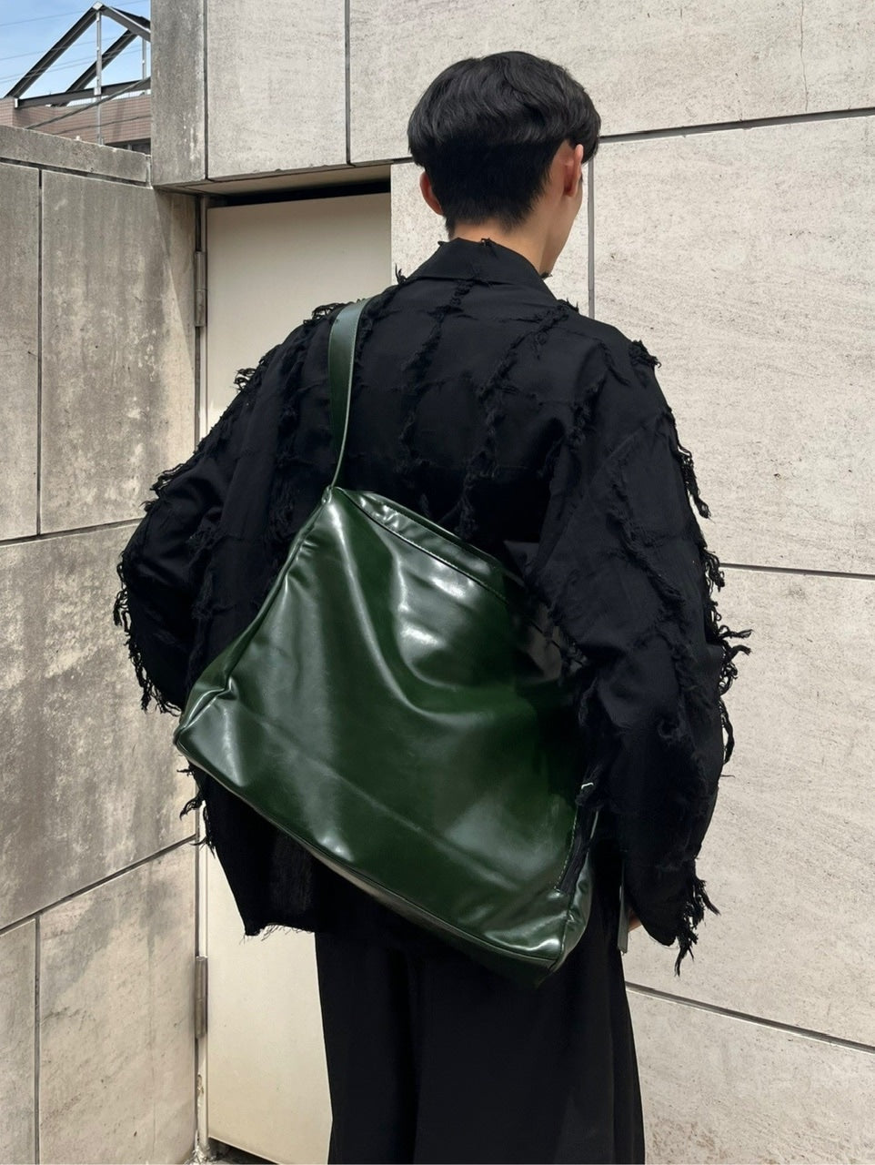 受注制【Chikashitsu +】vegan leather box belt bag (2color