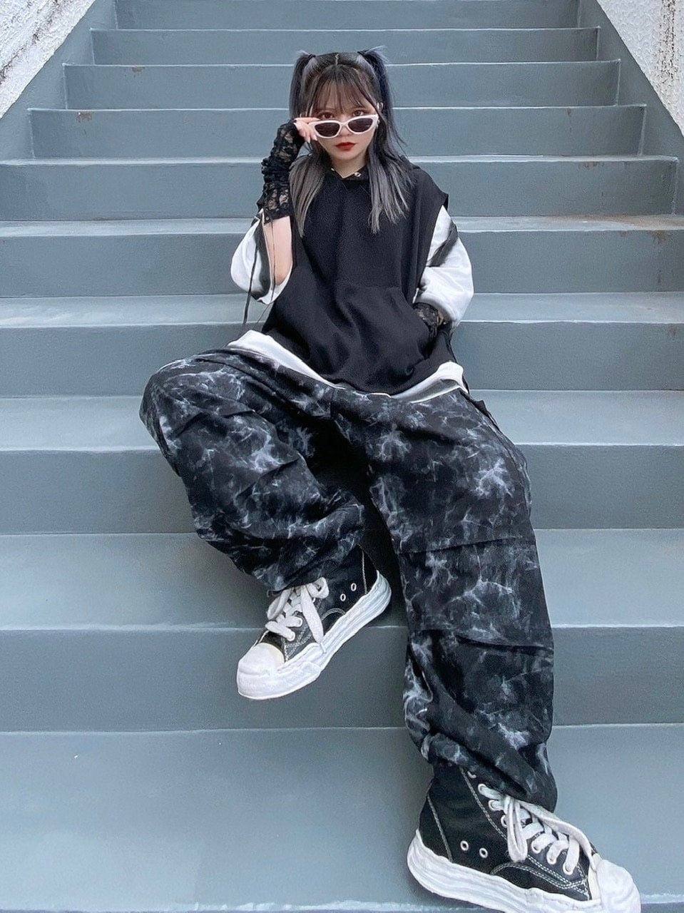 受注制【Never mind the XU】tie-dye cargo pants (2color) – PRESSING