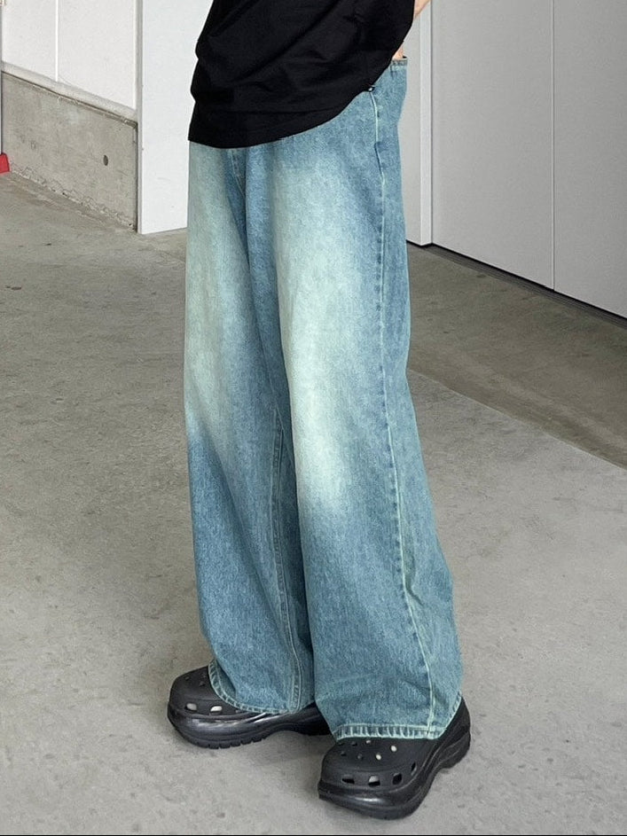 youll】vintage wash denim wide pants (2color) – PRESSING WEB SHOP