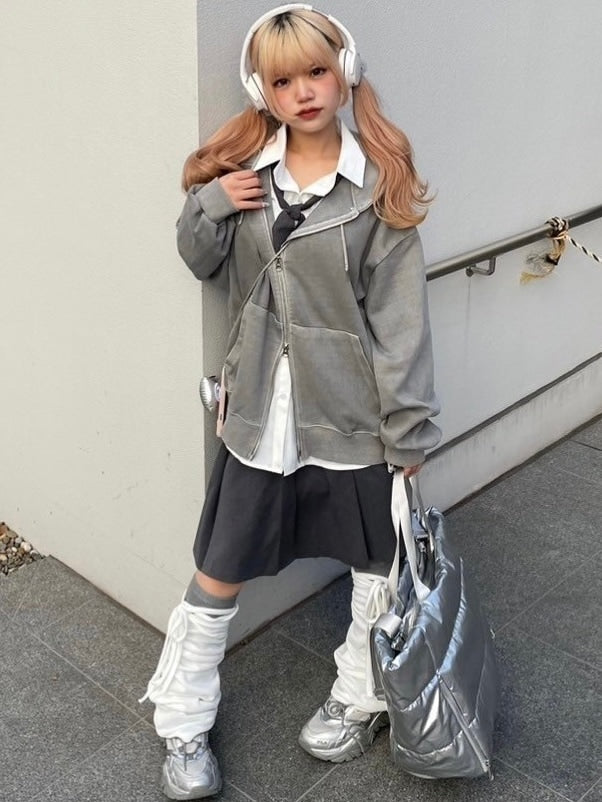 受注制【nmtc +】double zip up hoodie (2color) – PRESSING WEB SHOP