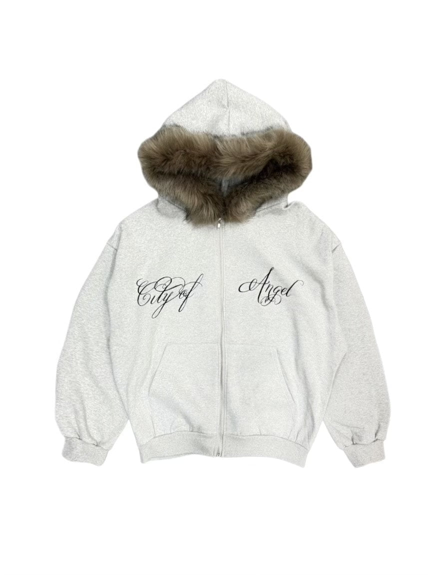 受注制【Never mind the XU】fur hoodie (2color) – PRESSING WEB SHOP