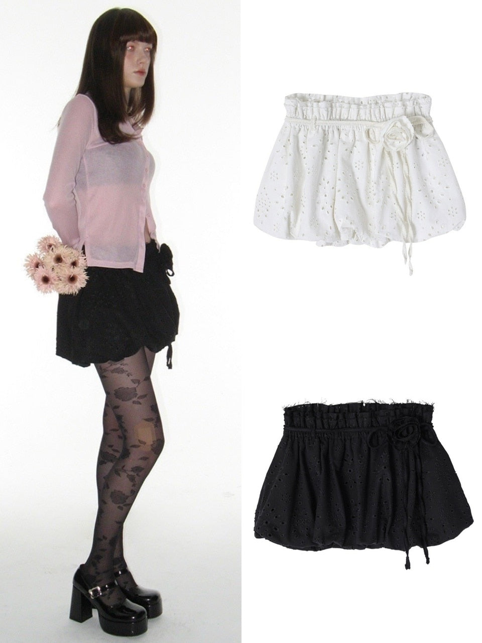 CRANK】ROSE PUNCHING BALLOON SKIRT – PRESSING WEB SHOP