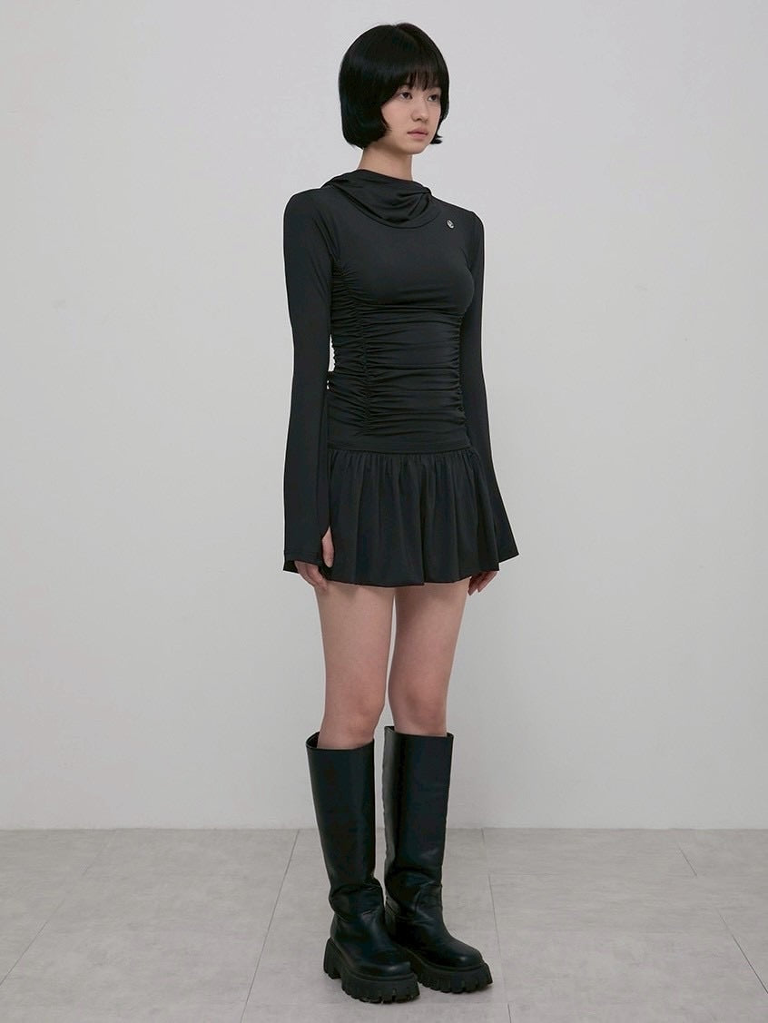 FLAREUP】Hooded High Neck Long Dress / 【フレアアップ】フード