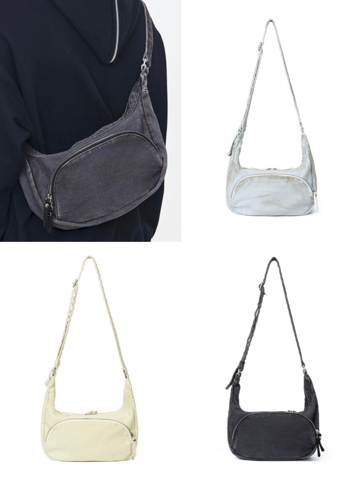 HAH ARCHIVE】[After Pray Edition] Ferry Washed Hobo Bag – PRESSING 