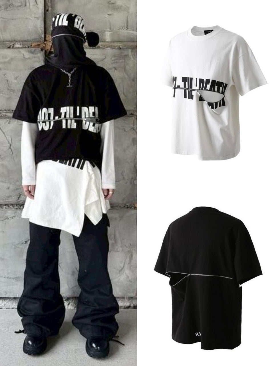 roaringrad】LAYERED ZIPPER T-SHIRTS / 【ロアリングラド】レイヤード