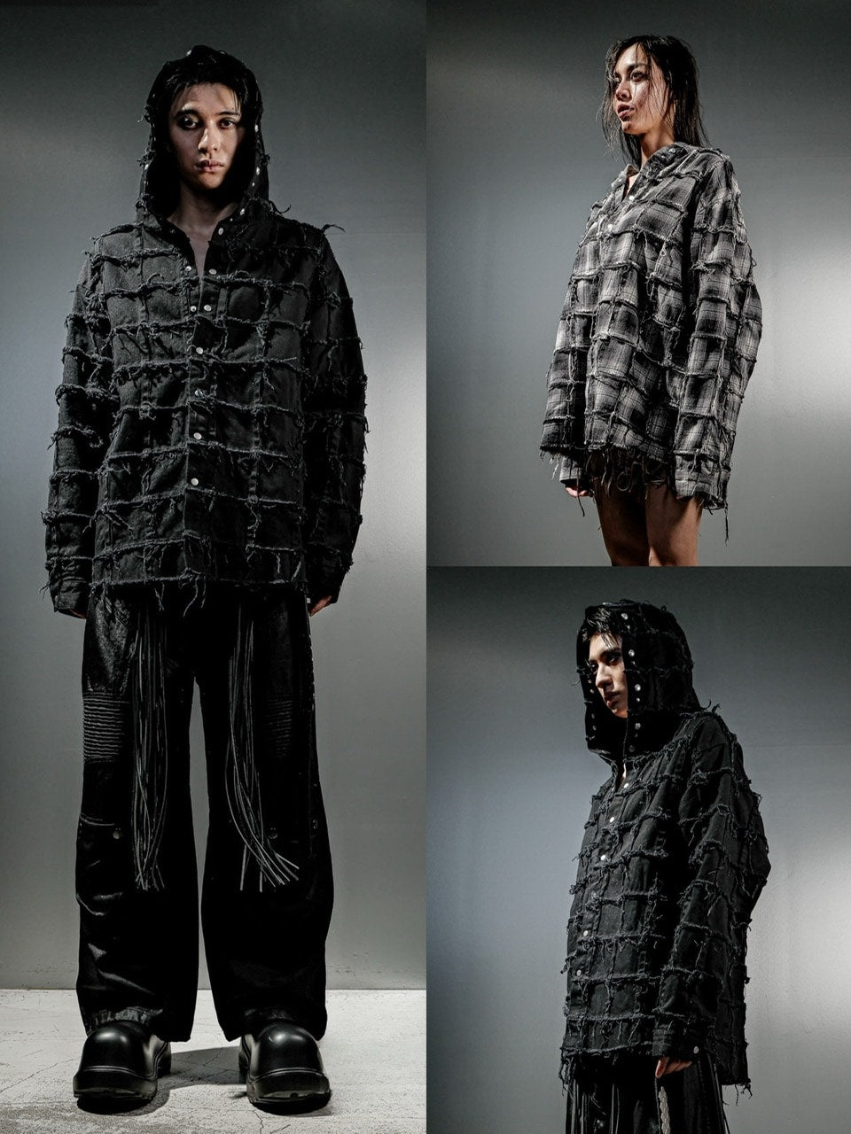 DIG YOUR OWN GRAVE ラインストーンゲームシャツXU DOG DIG YOUR OWN GRAVE】PATCHWORK HOODY SHIRTS – PRESSING WEB SHOP