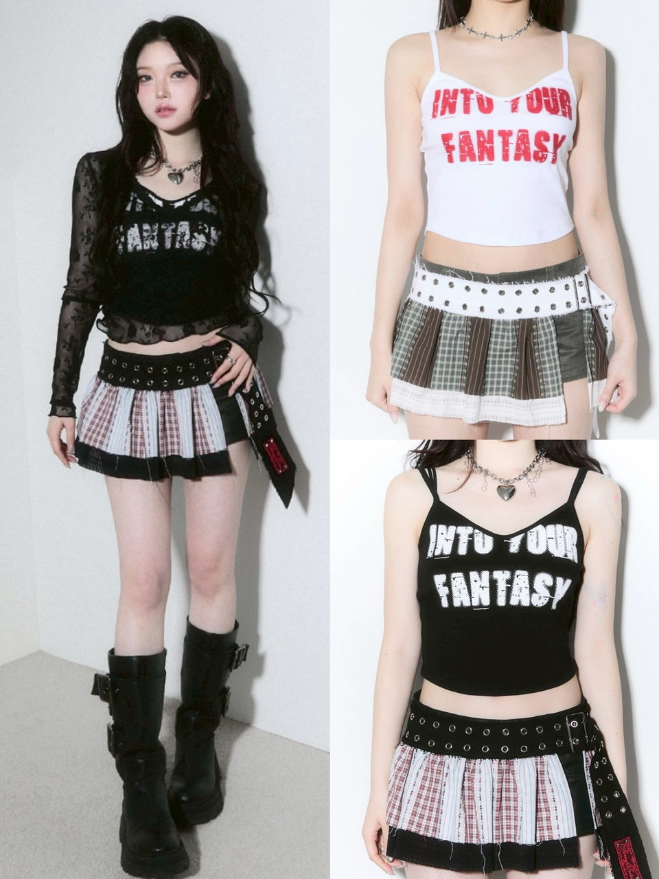 CHERRYQUIRI】lettering crop sleevless / 【チェリーキュリー