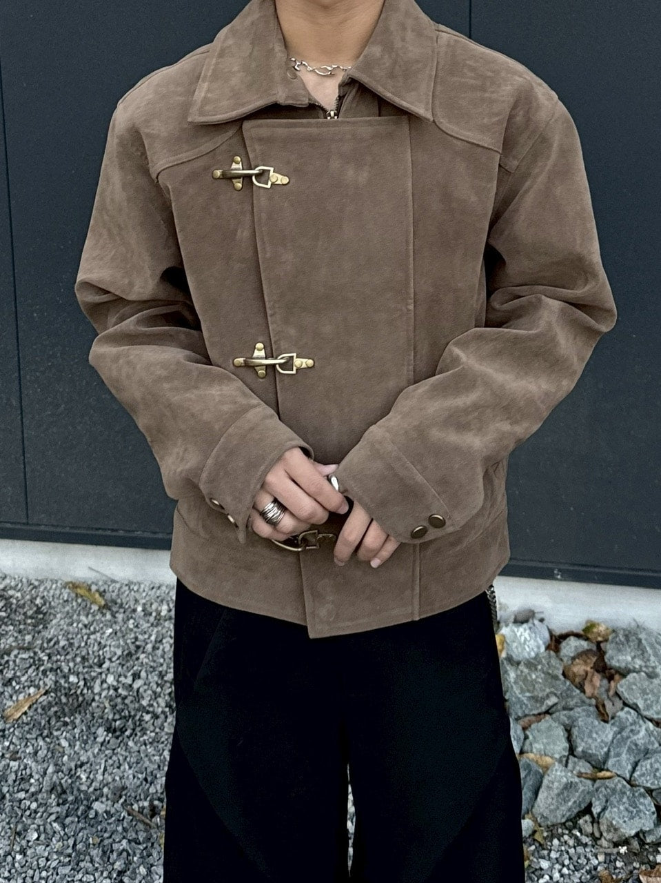 ジャケット・アウター BELVET Lined Fireman Jacket brown 中古・古着通販】BELVET (BELVET) ファイヤーマンジャケット ブラウン