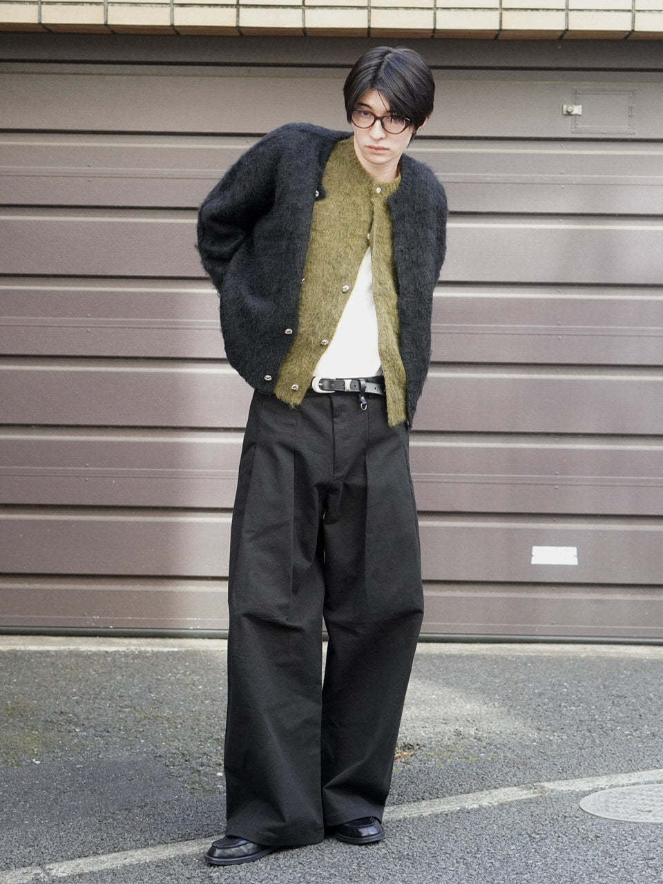 東京店WEB限定受注制【Chikashitsu +】deep tuck cotton wide slacks