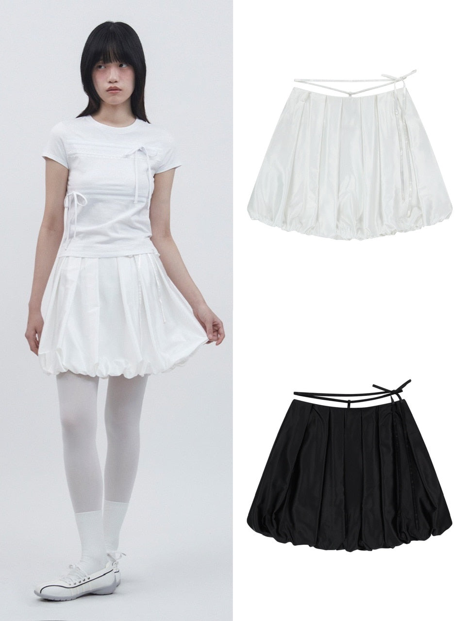TUOMIO】SATIN BALLOON SKIRT – PRESSING WEB SHOP
