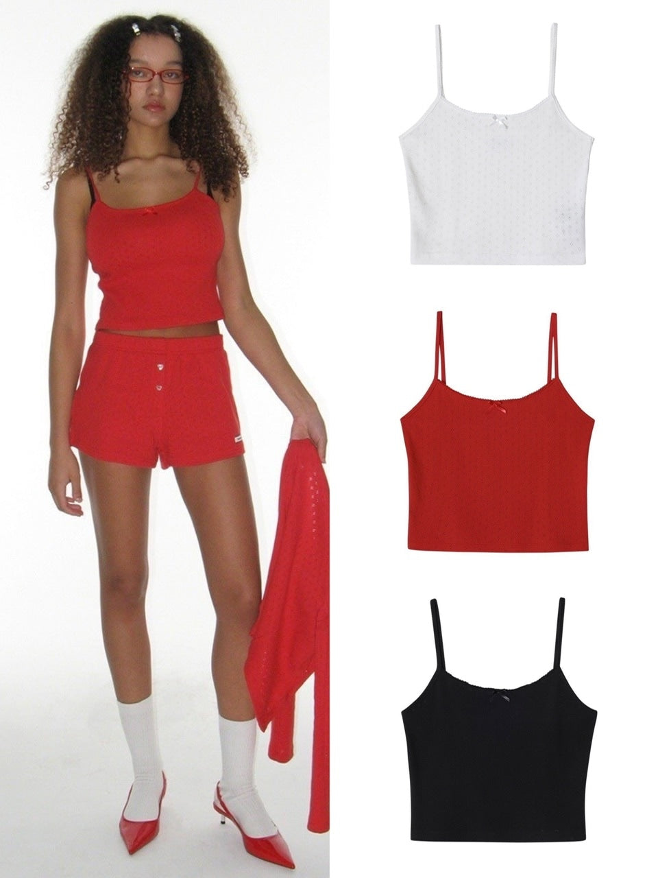 トップス CRANK Frill Snap Sleeveless White MUSINSA公式 | CRANK フリルスナップスリーブレス_ホワイト