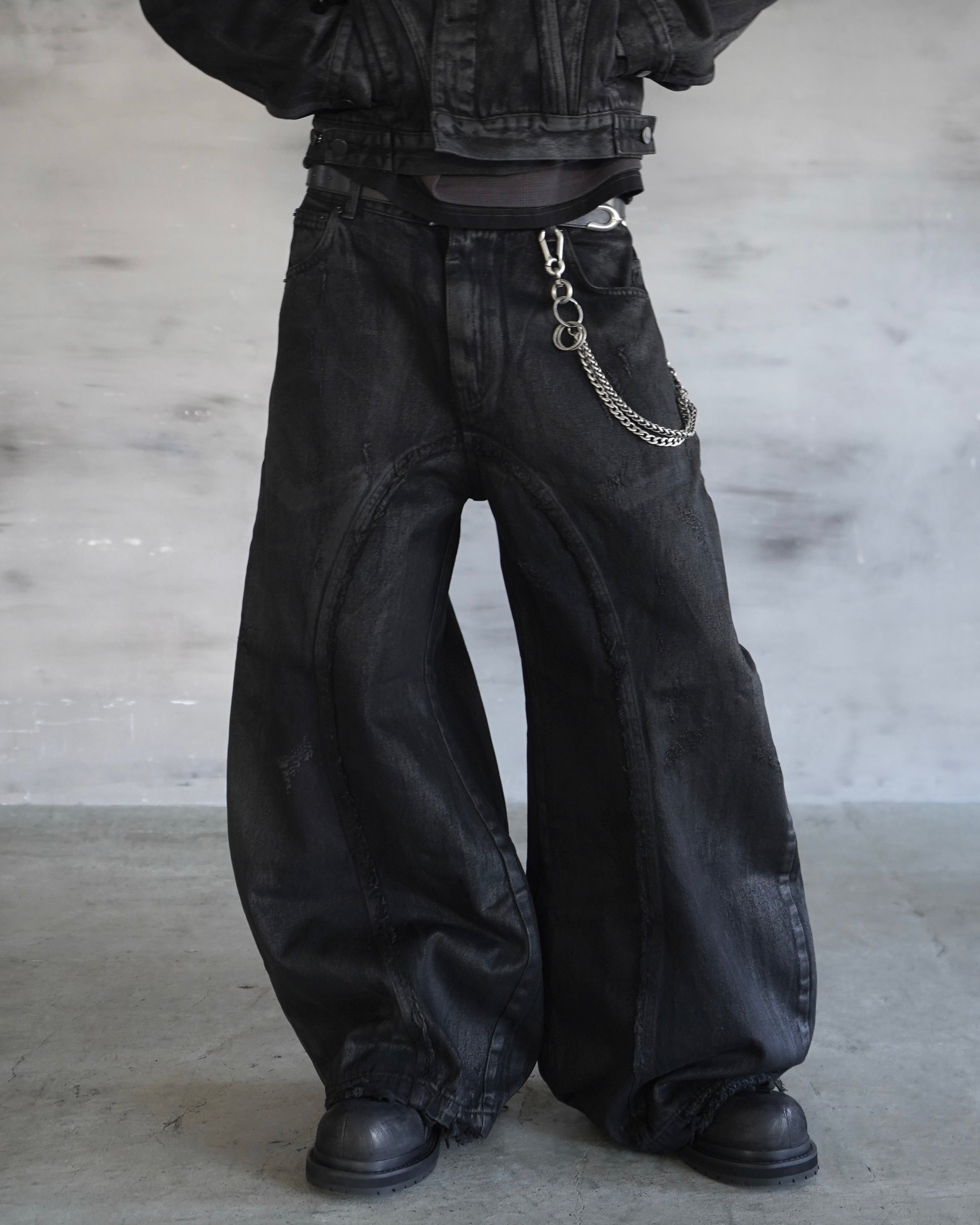 CHIKASHITSU PLUS HIGH】Washed coating denim pants – PRESSING WEB SHOP