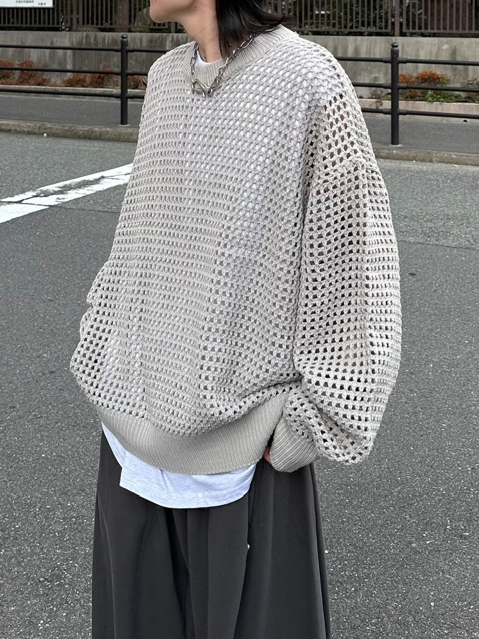新品未使用タグ付きシャツカラーメッシュニット 受注制【Chikashitsu +】lib mesh knit (3color) – PRESSING WEB SHOP
