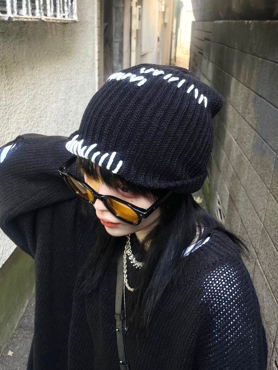 受注制【Never mind the XU】stitch beanie (3color) – PRESSING WEB SHOP