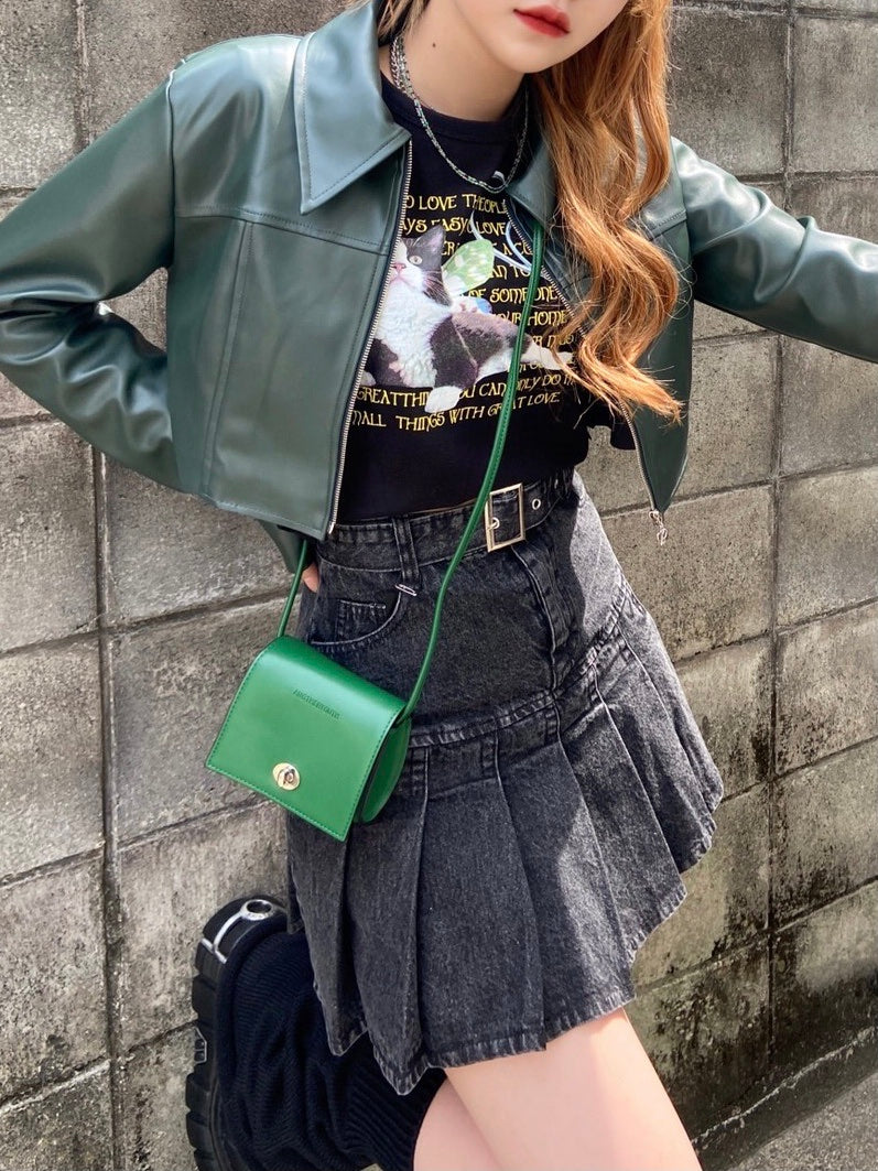 Never mind the XU】belt pleats denim skirt (2color) – PRESSING WEB