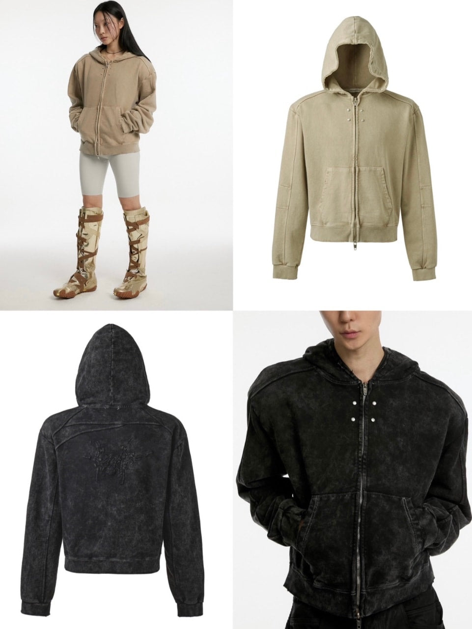 ANOTHERYOUTH】overdyed crop zip-up hoodie – PRESSING WEB SHOP