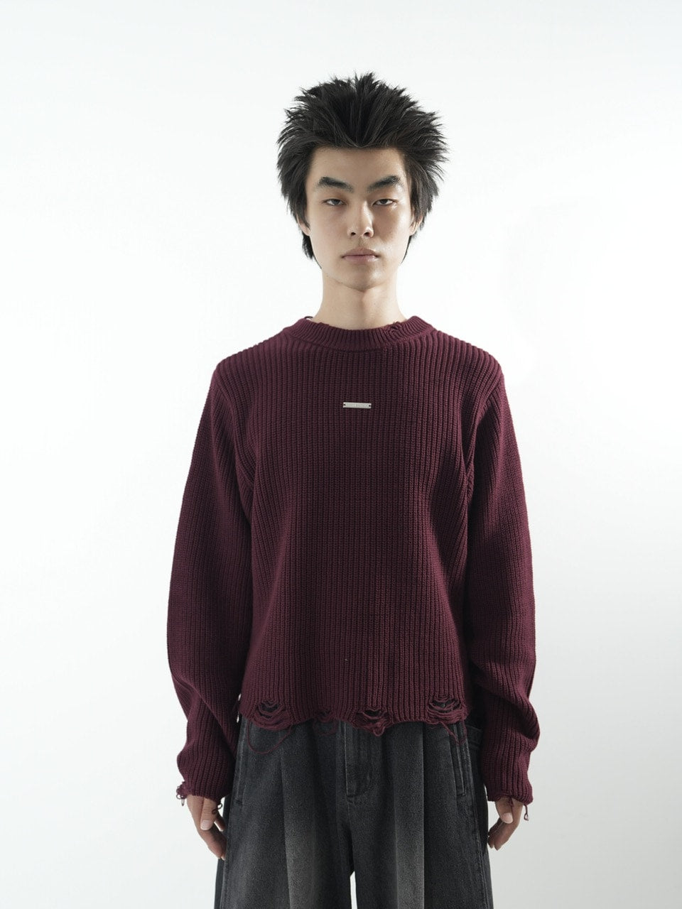 CS】mock neck damage knit – PRESSING WEB SHOP
