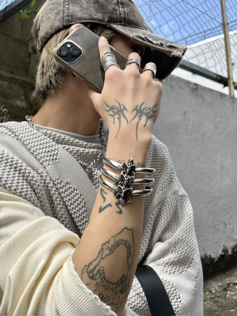 受注制【Never mind the XU】bone bracelet – PRESSING WEB SHOP
