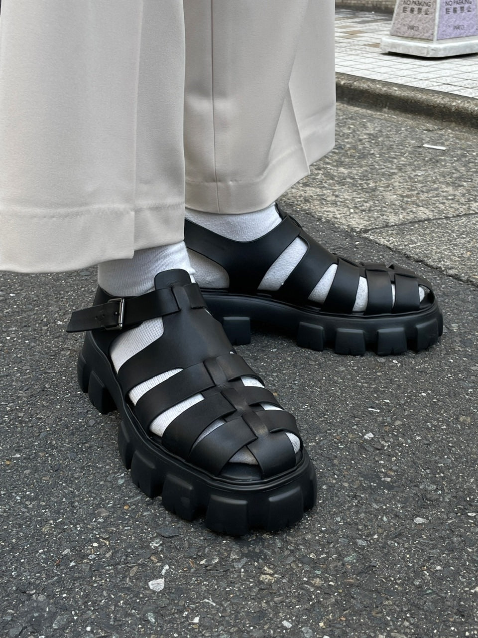 Chikashitsu +】design sole gurkha sandal – PRESSING WEB SHOP
