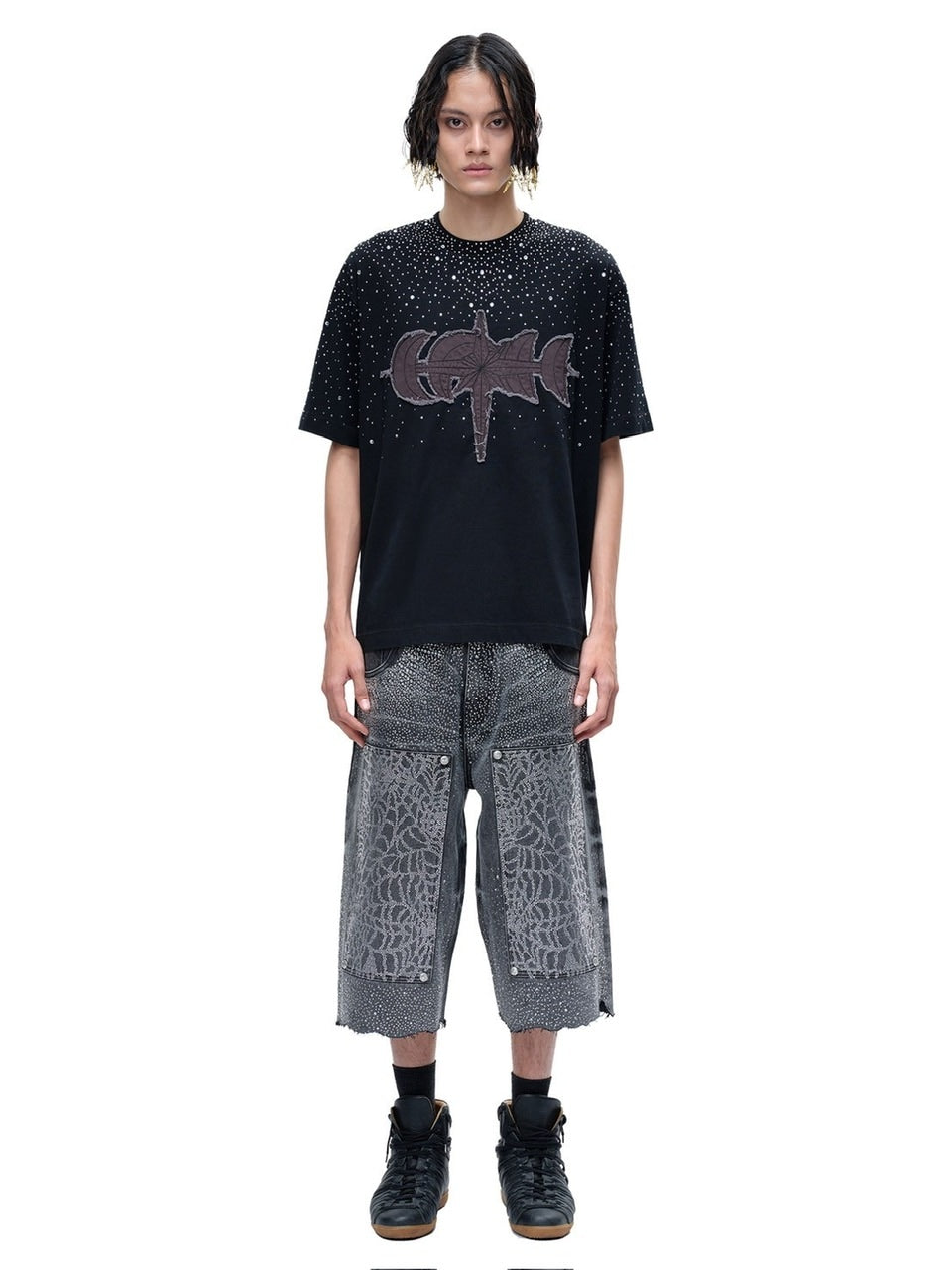 The Boy Has No Patience】LUMINOUS DAWN RHINESTONE TEE / 【ザボーイ