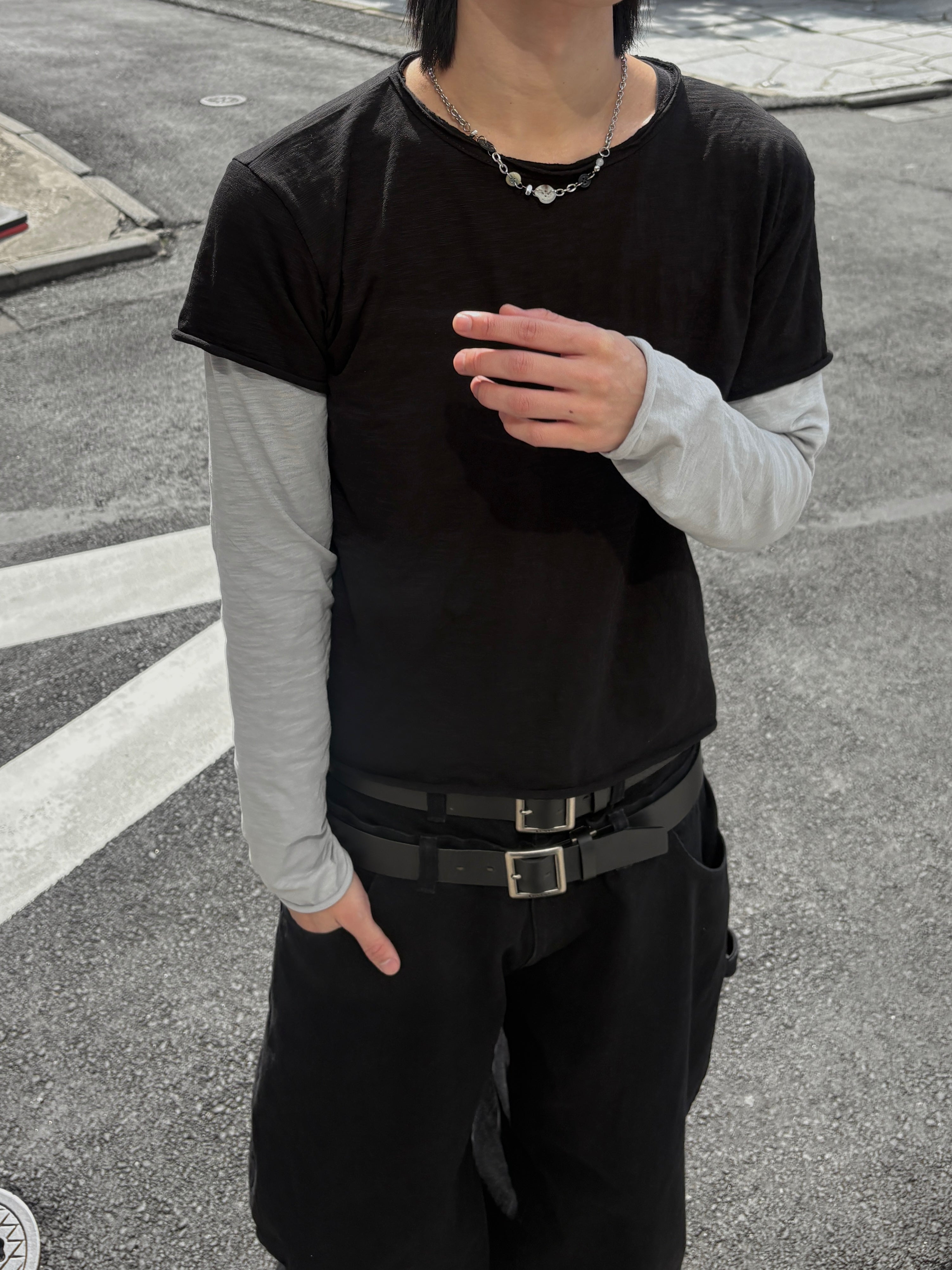 youll】layered long sleeve tee (2color) – PRESSING WEB SHOP