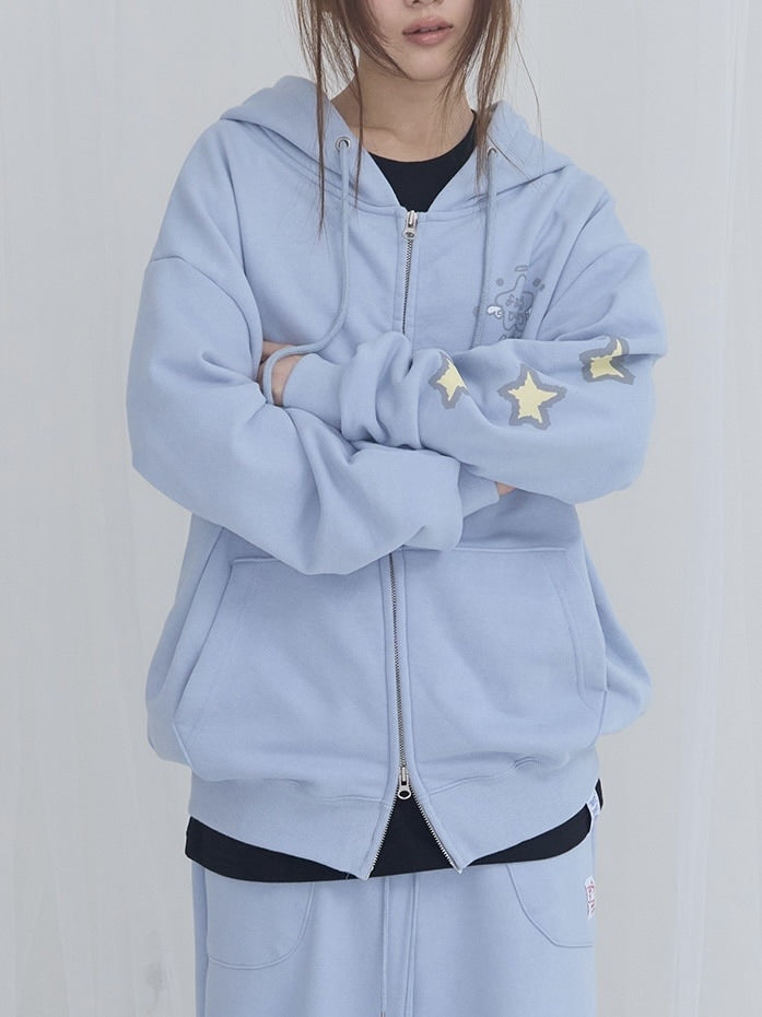 FANCY X DUSTY】DEVIL & ANGEL PRINTED HOODED ZIP-UP – PRESSING WEB SHOP