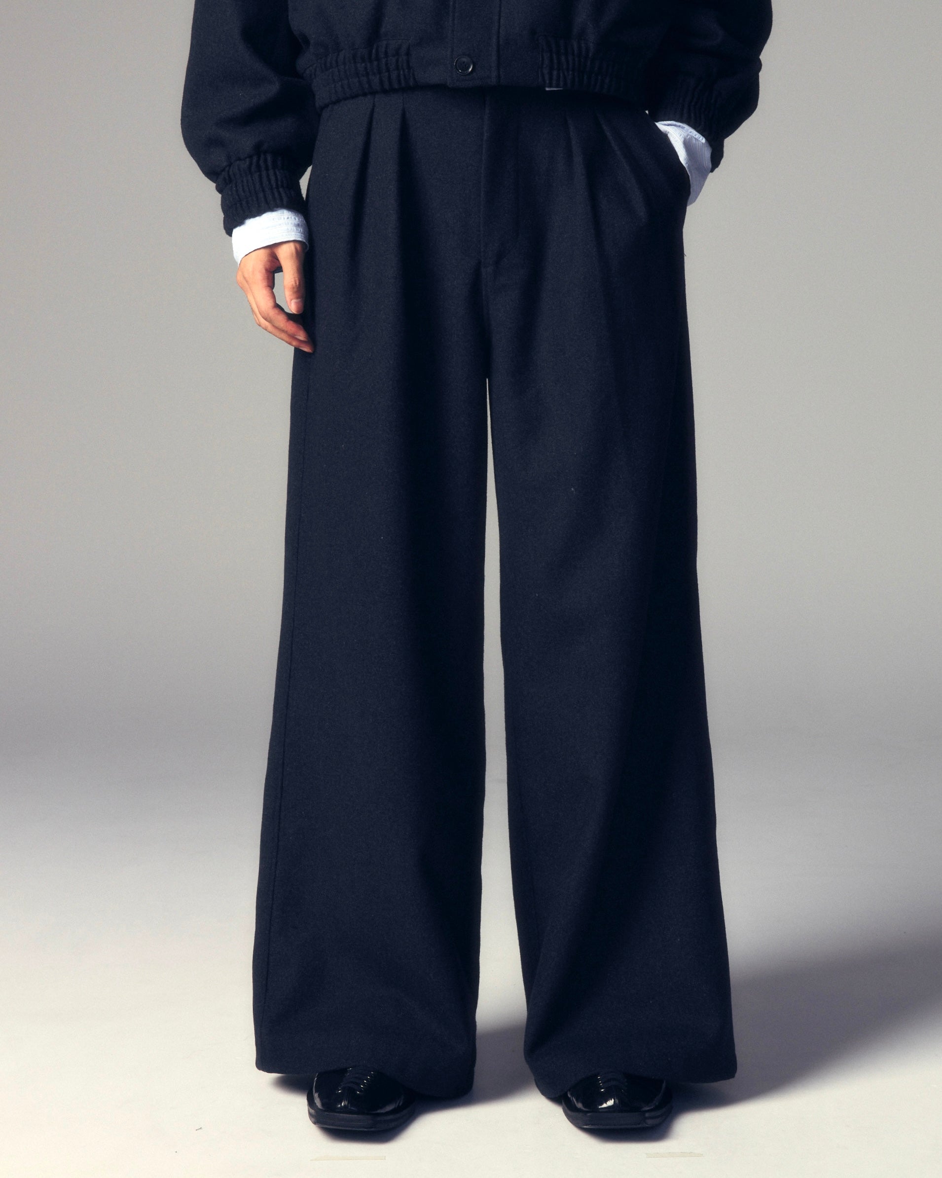 CS】two tuck wool wide trousers – PRESSING WEB SHOP