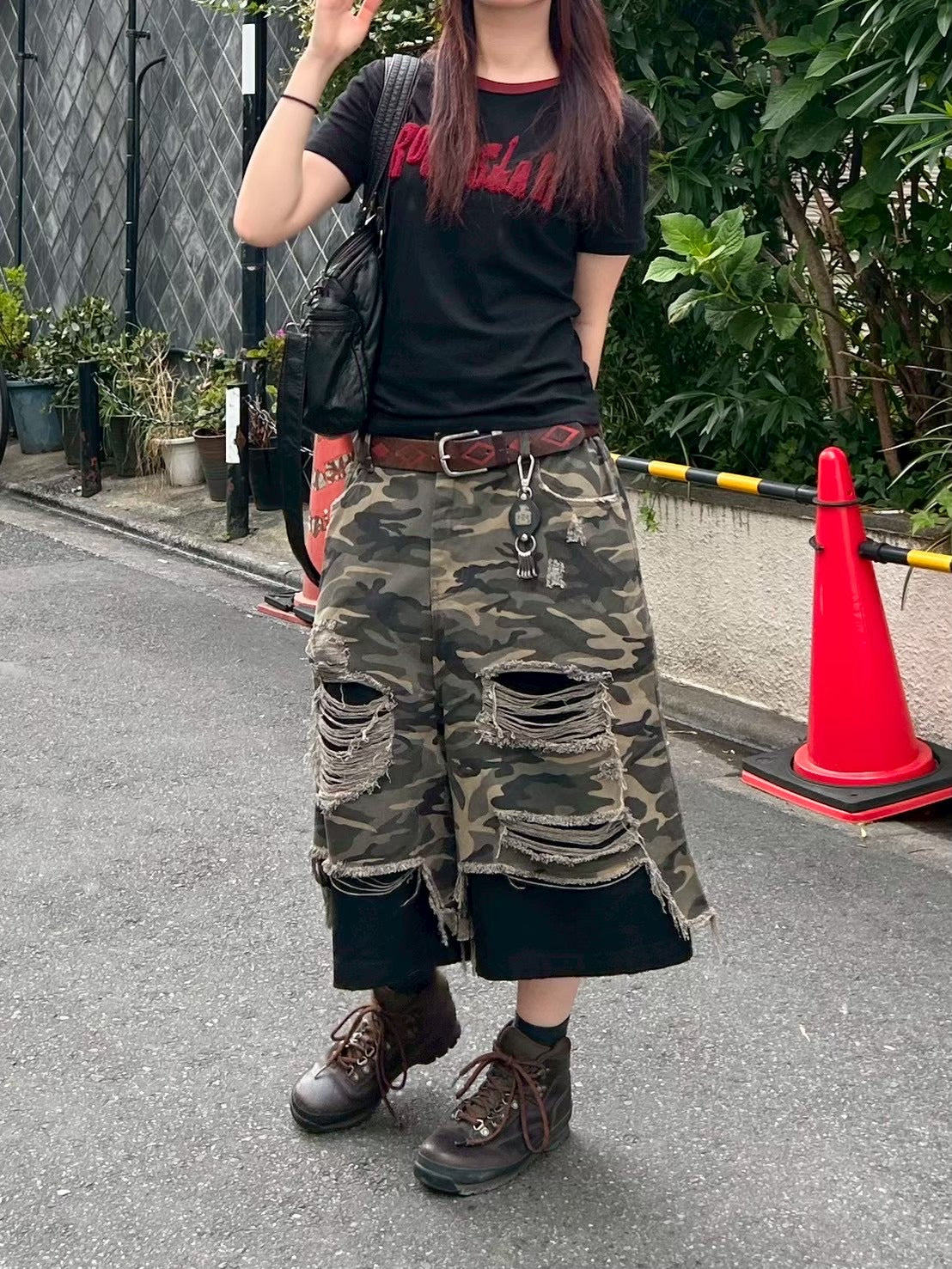 受注制【Chikashitsu +】layered camouflage bermuda pants – PRESSING