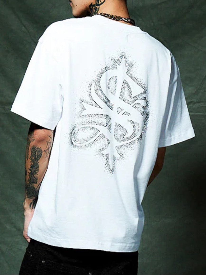 SUPPLIER】Spray Cross Rhinestone Tee – PRESSING WEB SHOP