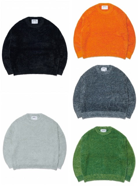 【NOMANUAL】CROPPED HAIRY KNIT (15color) / 【ノーマニュアル】クロップドヘアリー長袖ニット