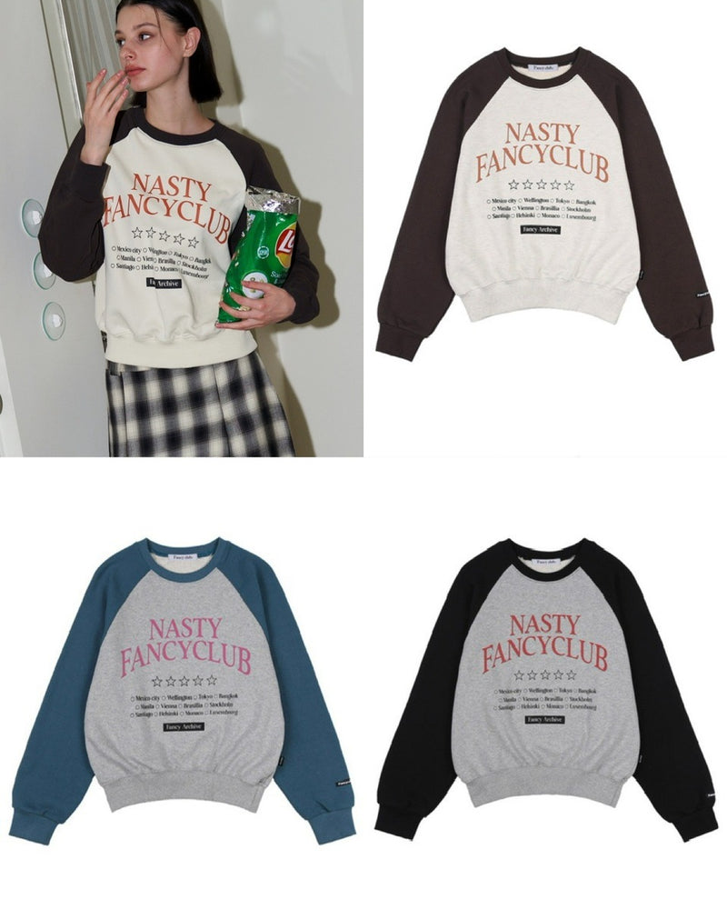 【FANCY CLUB】HELLO WORLD CROP SWEATSHIRT