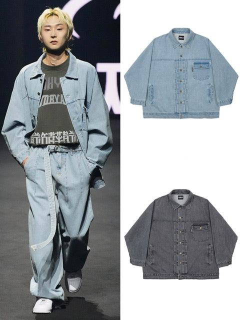 【AJOBYAJO】Batwing Oversized Denim Jacket