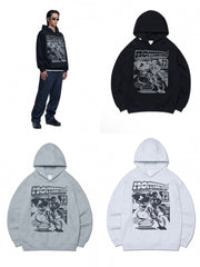 【NOMANUAL】NM AUTO HOODIE / 【ノーマニュアル】ロゴプリント長袖パーカー