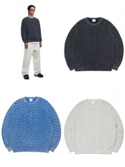 【NOMANUAL】SYMBOL JACQUARD KNIT / 【ノーマニュアル】シンボルジャガード長袖ニット