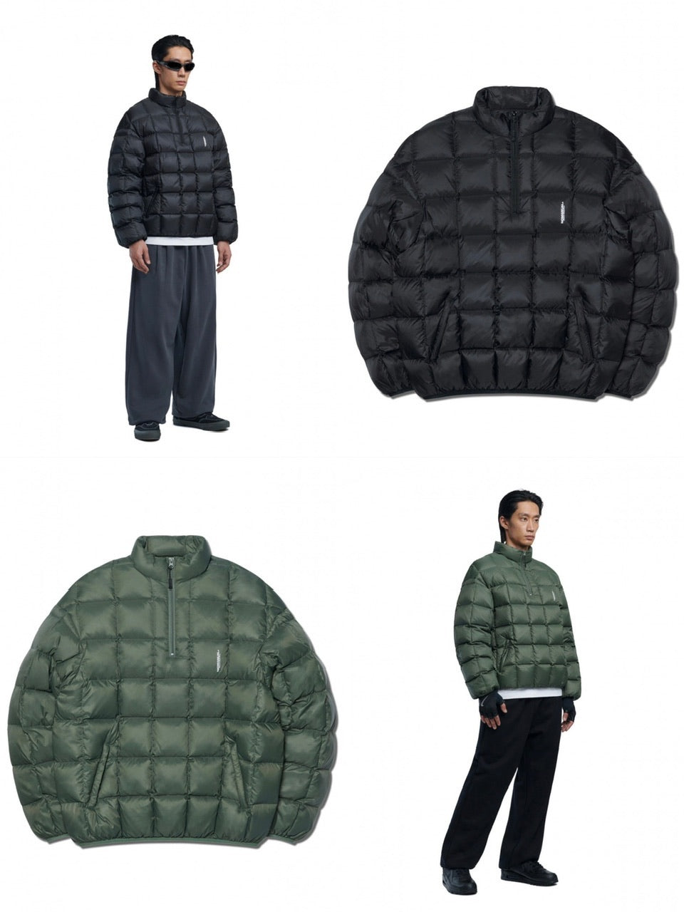 【NOMANUAL】SQR PADDED HALF ZIP-UP JACKET