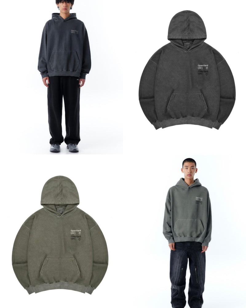 【OY】PIGMENT TYPO HOODIE