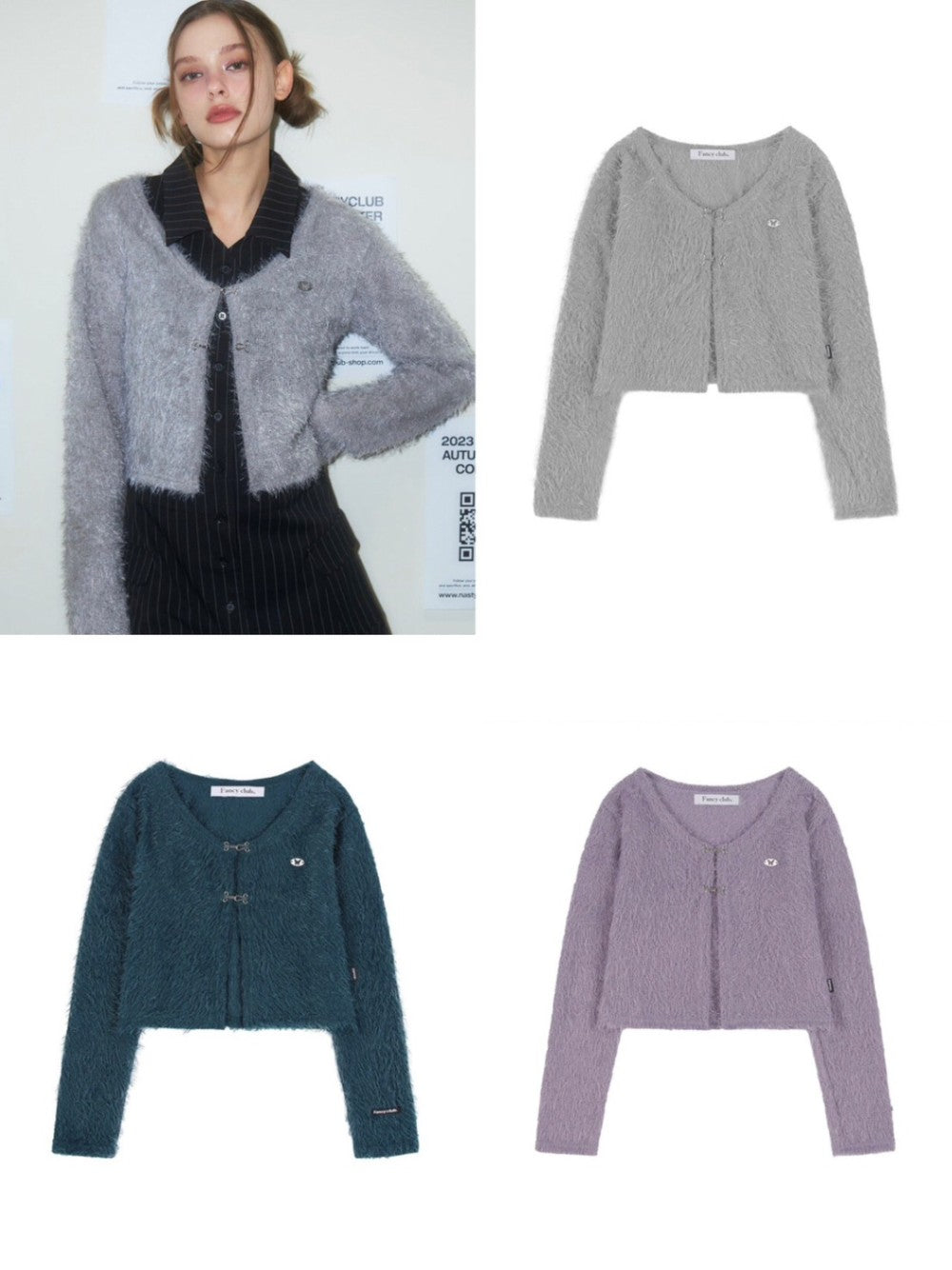 【FANCY CLUB】BOOKLE HOOK CARDIGAN