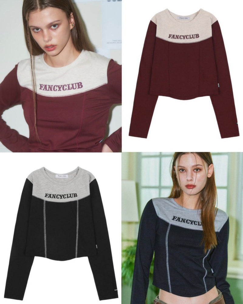 【FANCY CLUB】TURNING CLASSIC STITCH CROP TEE