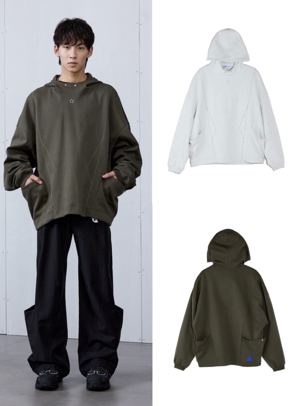 【ARCH by ROARINGWILD】GEOMETRIC LOOSE FIT HOODIE