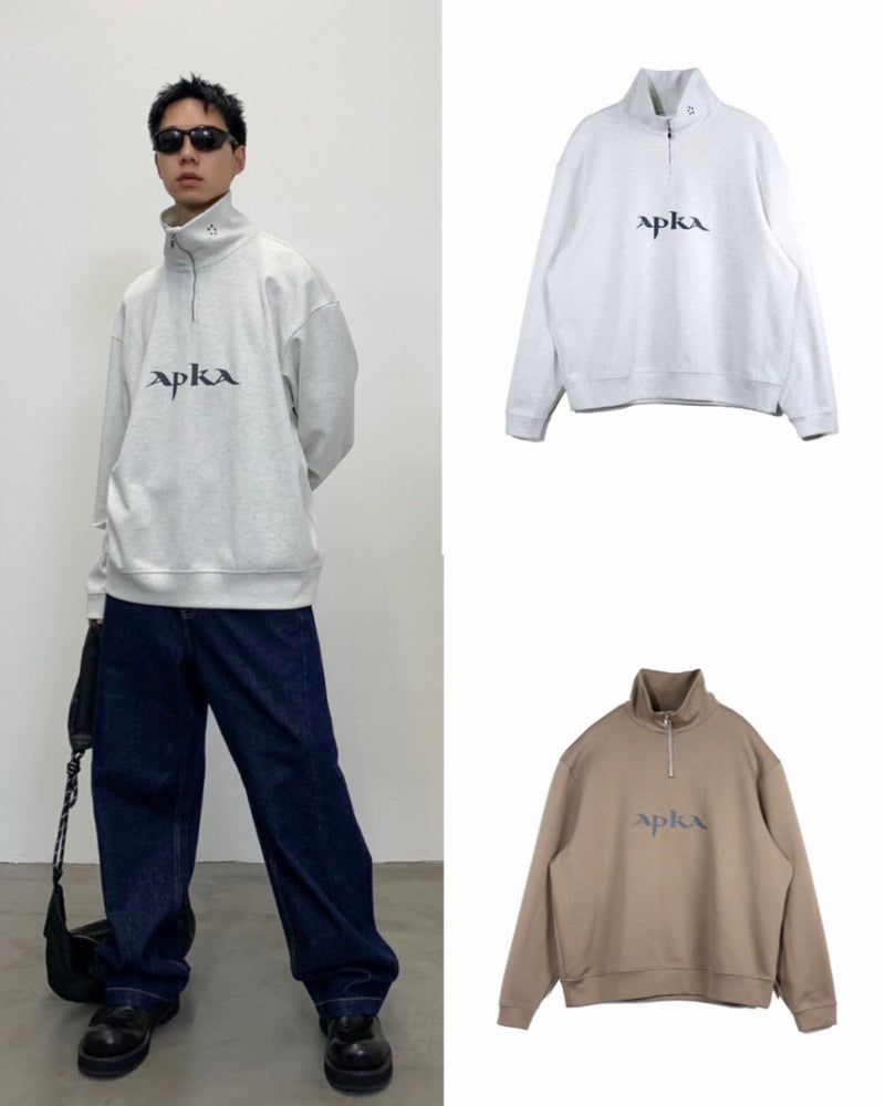 【ARCH by ROARINGWILD】HALF ZIPPER LOGO SWEATERSHIRT
