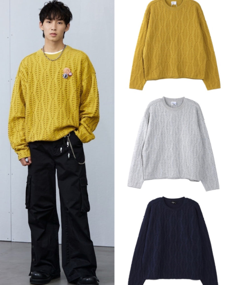 【ARCH by ROARINGWILD】FISH SCALE PATTERN SWEATER