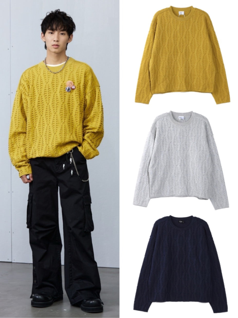 【ARCH by ROARINGWILD】FISH SCALE PATTERN SWEATER
