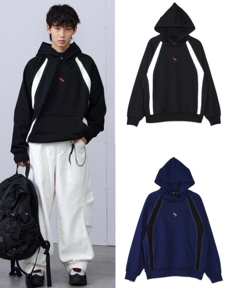 【ARCH by ROARINGWILD】STITCH PATCHWORK HOODIE