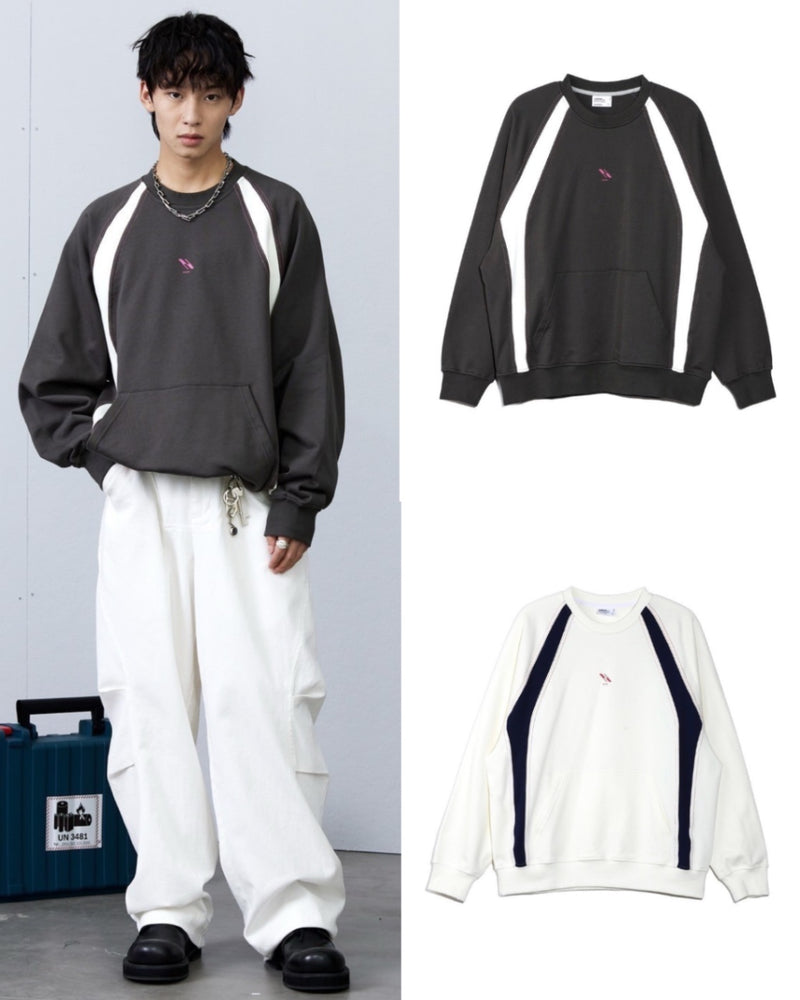 【ARCH by ROARINGWILD】STITCH PATCHWORK SWEATERSHIRT