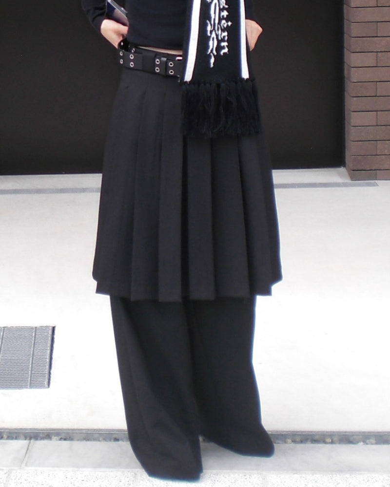 受注制【Chikashitsu +】pleats midi skirt (3color)