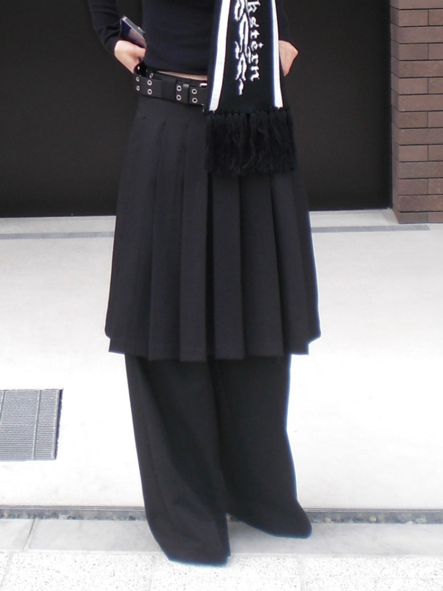 受注制【Chikashitsu +】pleats midi skirt (3color)