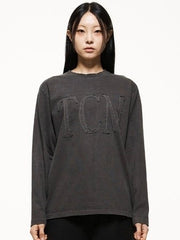 【THECOLDESTMOMENT】logo washed long sleeve