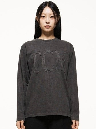 【THECOLDESTMOMENT】logo washed long sleeve